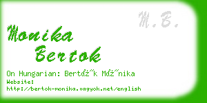 monika bertok business card
