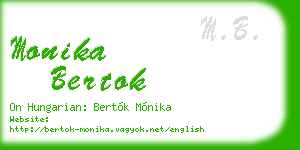 monika bertok business card